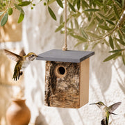 Vogelhuisje van schors van berk ingang 32 mm