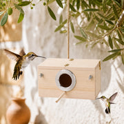 Houten vogelhuisje met dak afneembaar formaat 12 × 12 × 19,5 cm
