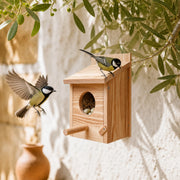 Houten vogelhuisje met ingang van 60 mm