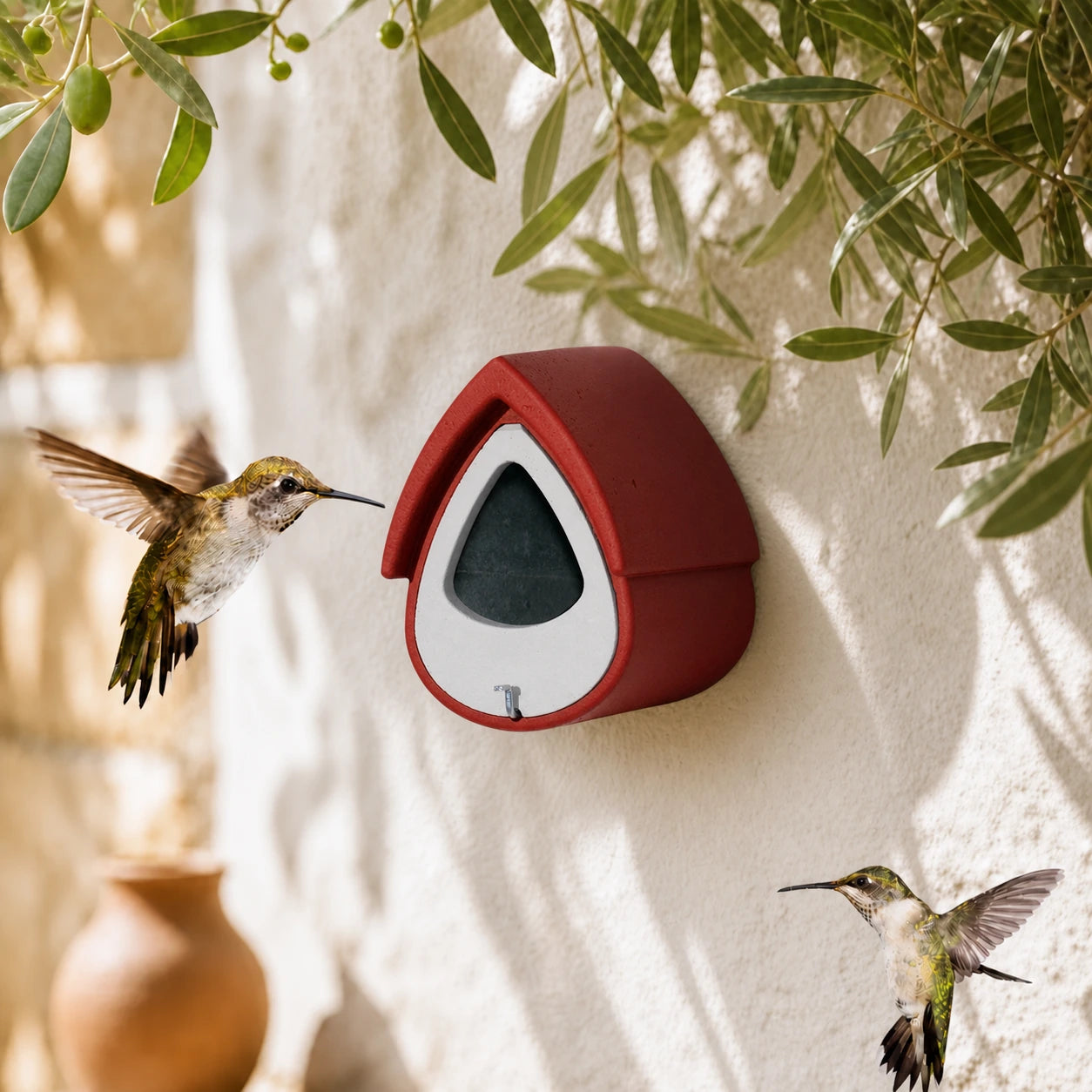 Vogelhuisje wand-mounted semi-open
