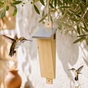 Houten vogelhuisje antraciet