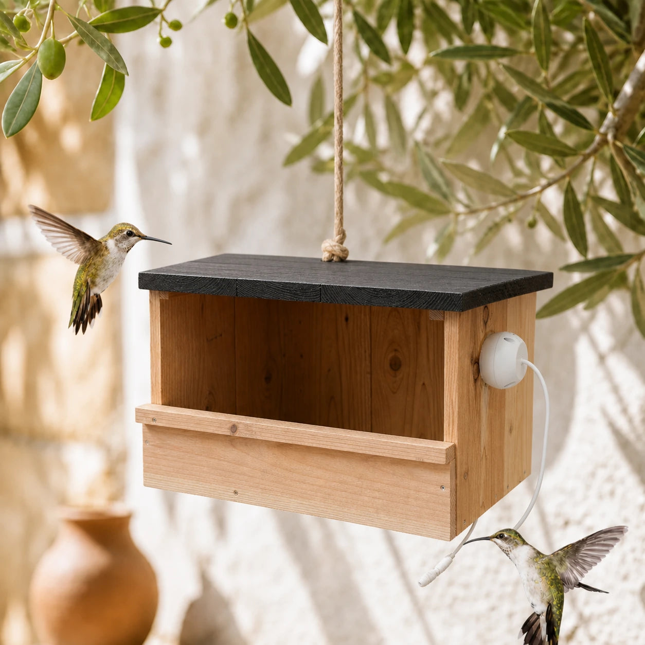 Vogelhuisje verbonden groot formaat semi-open