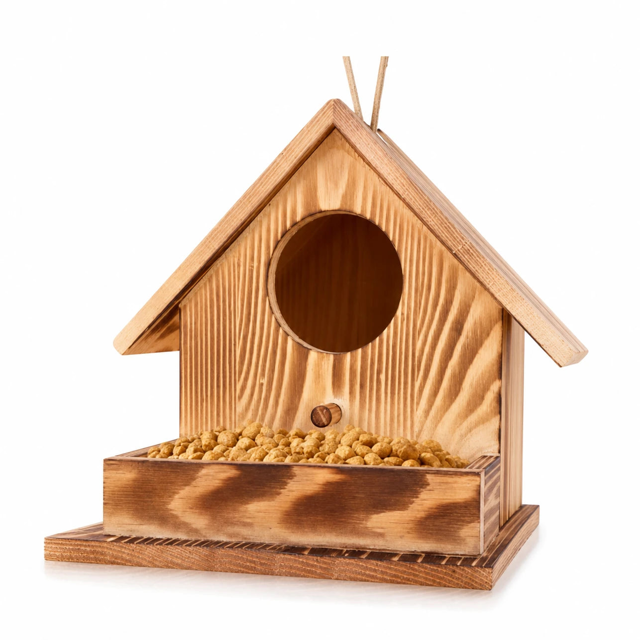Vogelhuisje observatie van hout rood formaat 17,2 × 17,2 × 17,2 cm — foto 2
