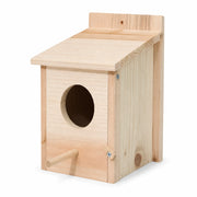 Hangend vogelhuisje van hout beige formaat 15 × 15 × 22 cm — foto 2