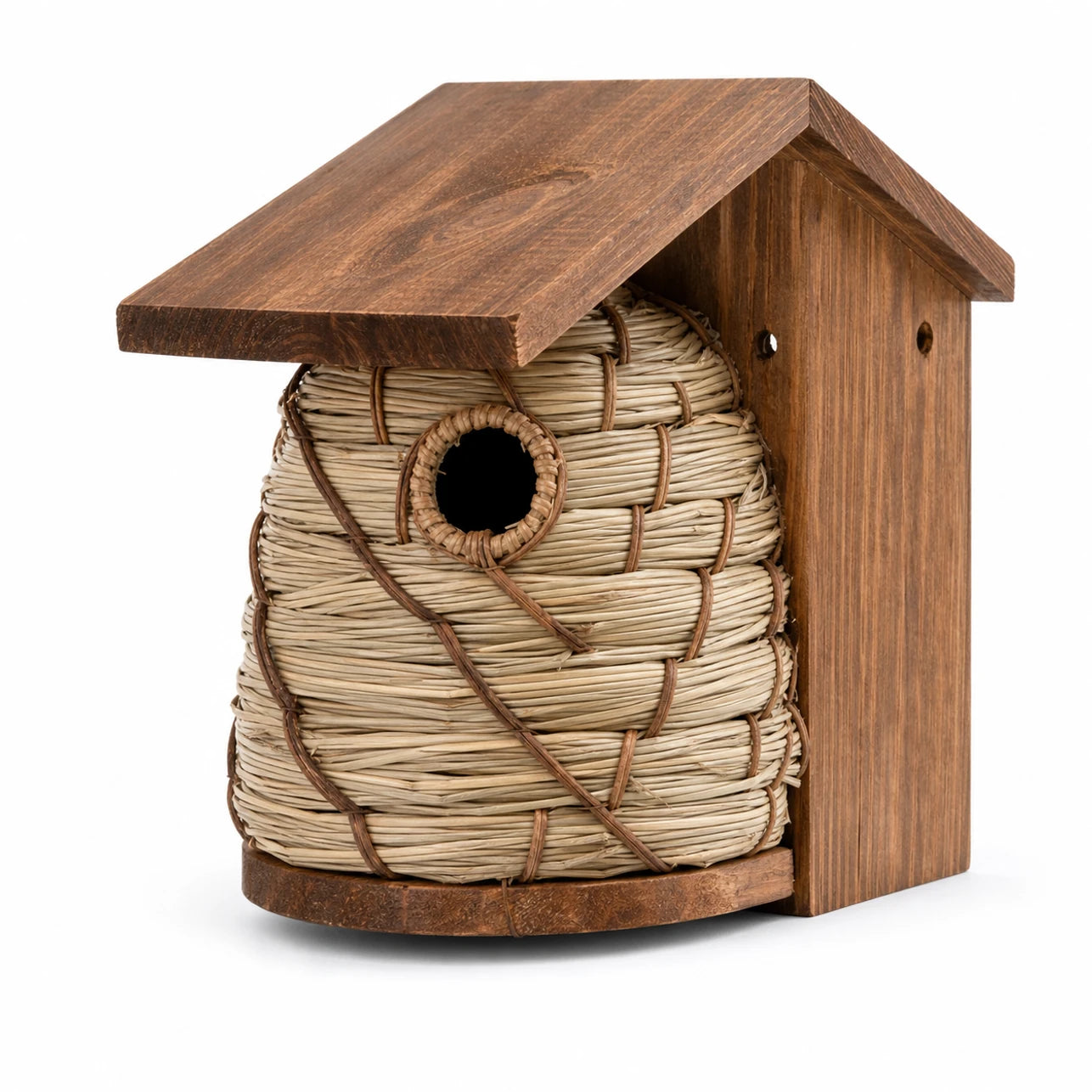 Vogelhuisje van wilg bruin formaat 20,1 × 19,3 × 25,8 cm — foto 2