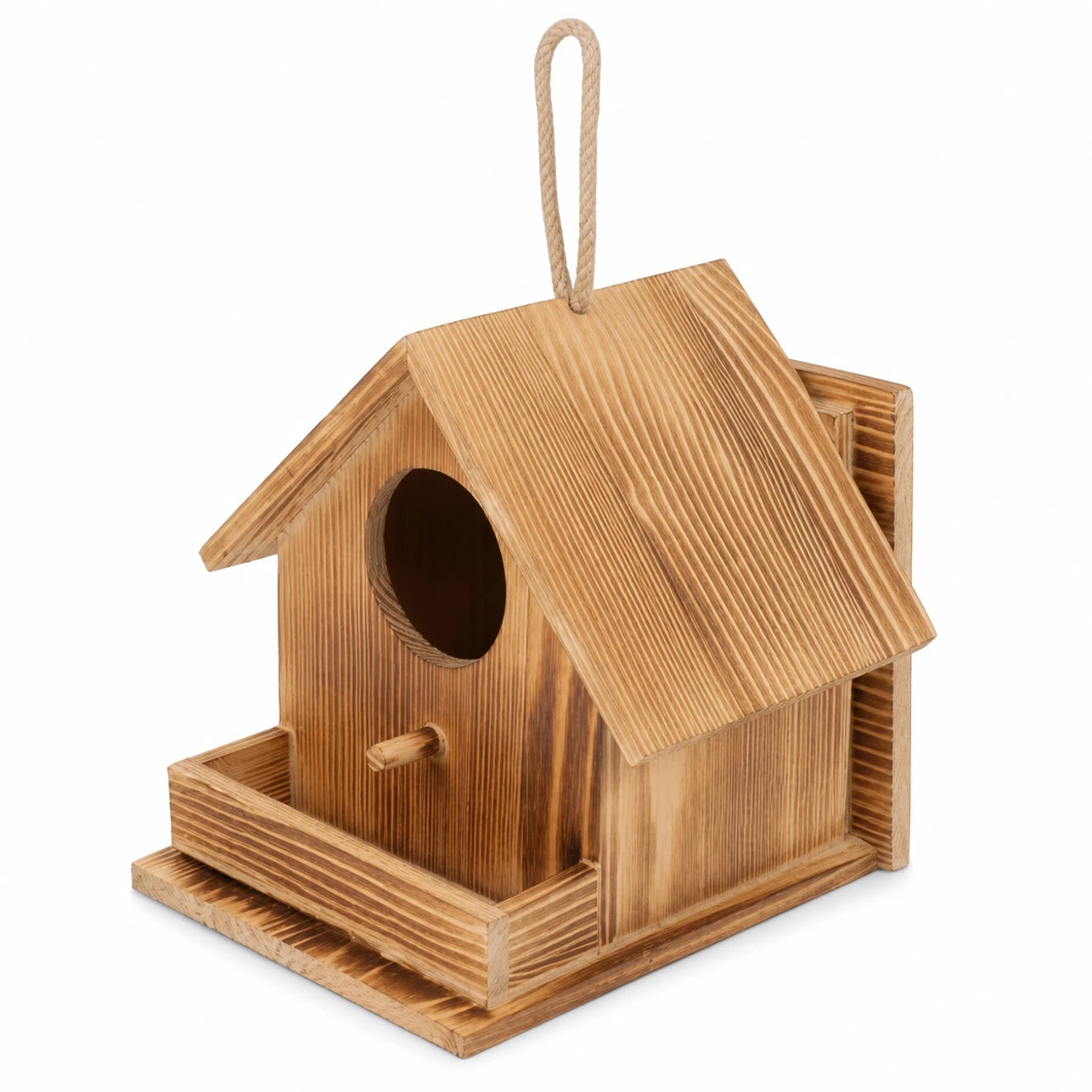 Vogelhuisje van grenen wit formaat 17,5 × 18,2 × 17,2 cm — foto 2
