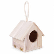 Hangend vogelhuisje van hout licht met voorkant opening — foto 2