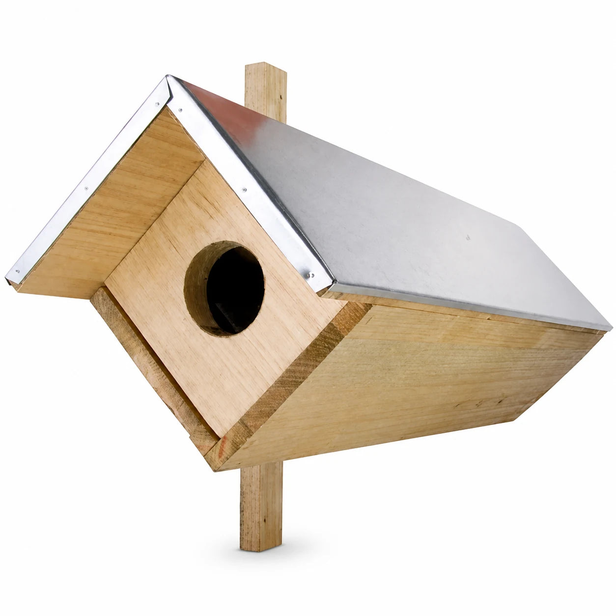 Houten vogelhuisje grenen — foto 2