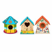 Set van 3 vogelhuisjes van hout — foto 2