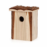 Hangend vogelhuisje met dak van schors — foto 2