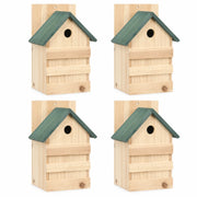 Set van 4 vogelhuisjes observatie van spar met groendak beige formaat 23 × 19 × 33 cm — foto 2