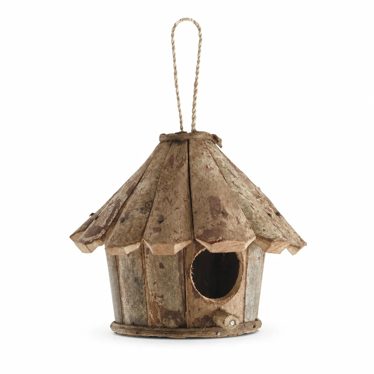 Vogelhuisje rond van hout — foto 2