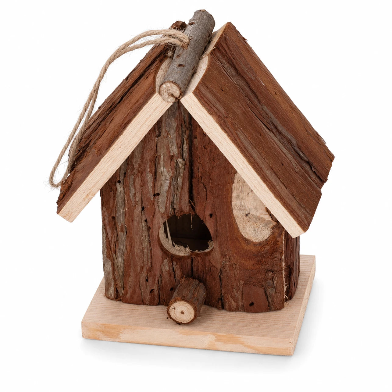 Hangend vogelhuisje van spar formaat 14,6 × 12,4 × 8 cm — foto 2