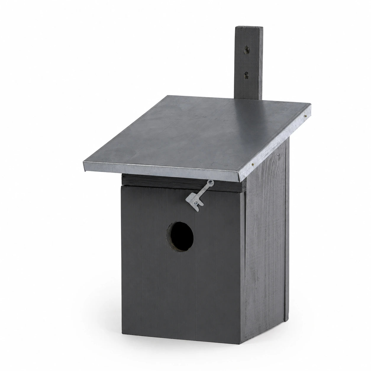 Vogelhuisje grijs antraciet met dak plat 32 mm — foto 2