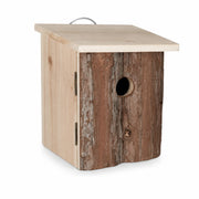 Vogelhuisje rustiek van hout met voorkant schors — foto 2