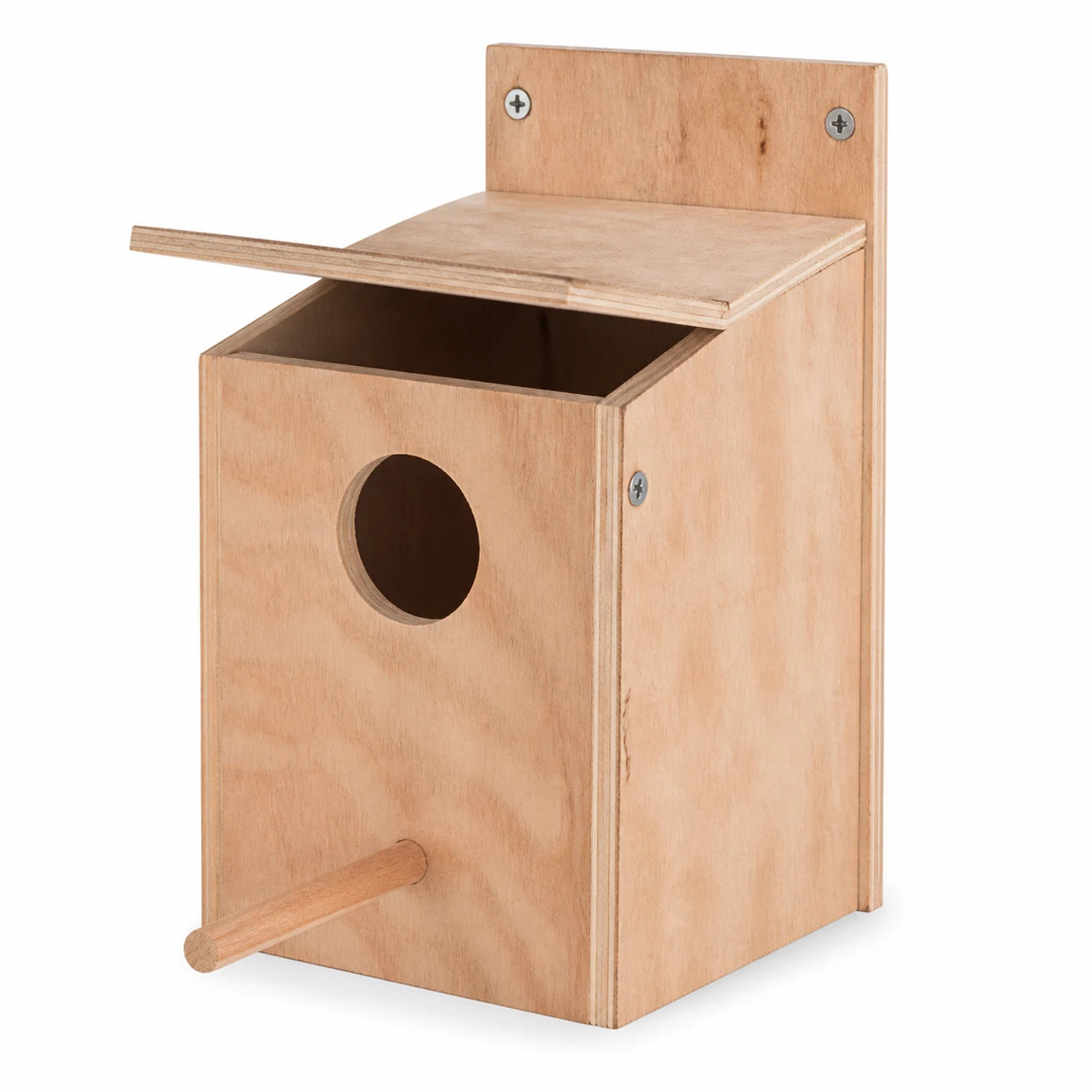 Houten vogelhuisje bruin formaat 30 × 20 × 20 cm — foto 2