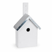 Vogelhuisje wit met zinken dak dubbel slope — foto 2