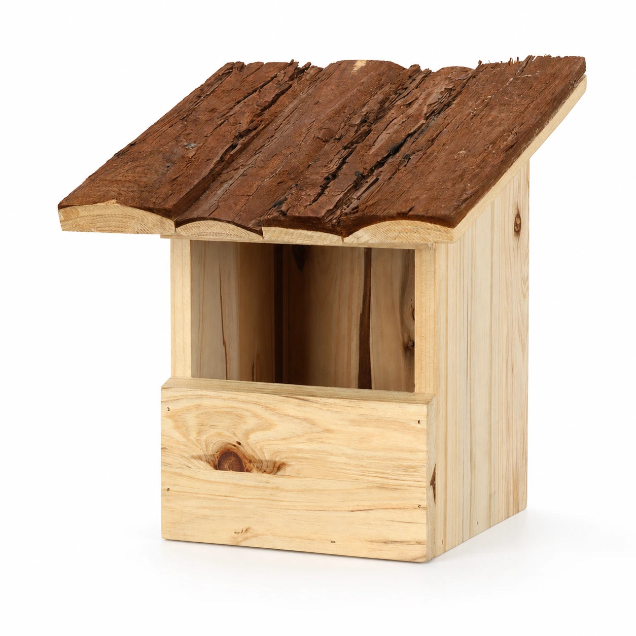 Vogelhuisje semi-open met dak van schors — foto 2