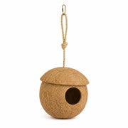 Hangend vogelhuisje van kokosnoot met ingang rond — foto 2