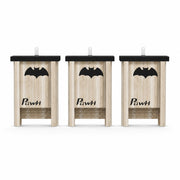 Set van 3 vleermuiskasten van hout zwart — foto 2