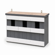 Set van 3 vogelhuisjes van hout grijs formaat 44 × 15,5 × 21,5 cm — foto 2