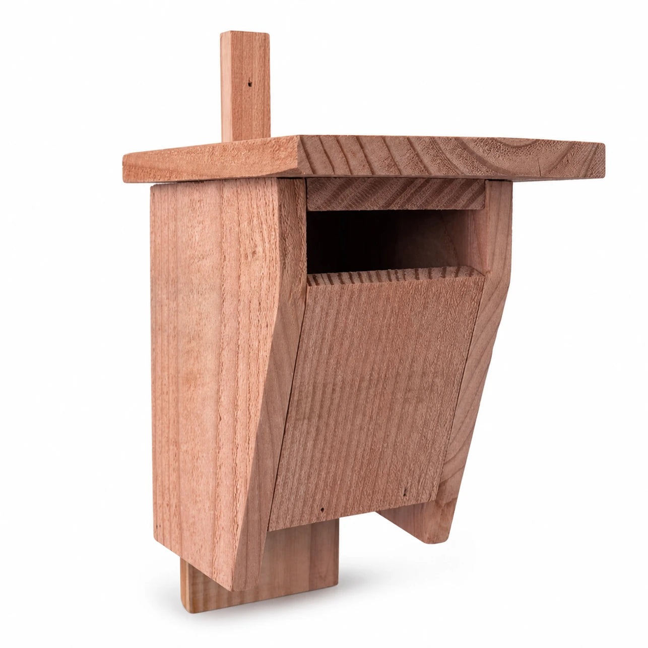 Vogelhuisje vertical van hout antraciet met open voorkant — foto 2