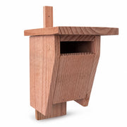 Vogelhuisje vertical van hout antraciet met open voorkant — foto 2