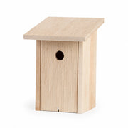 Houten vogelhuisje licht met voorkant gegroefd — foto 2