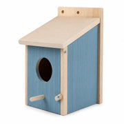 Houten vogelhuisje blauw formaat 19,9 × 18,5 × 26 cm — foto 2
