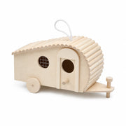 Vogelhuisje decoratief wit met dubbel ingang en zitstok — foto 2