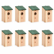 Set van 8 vogelhuisjes van grenenhout — foto 2