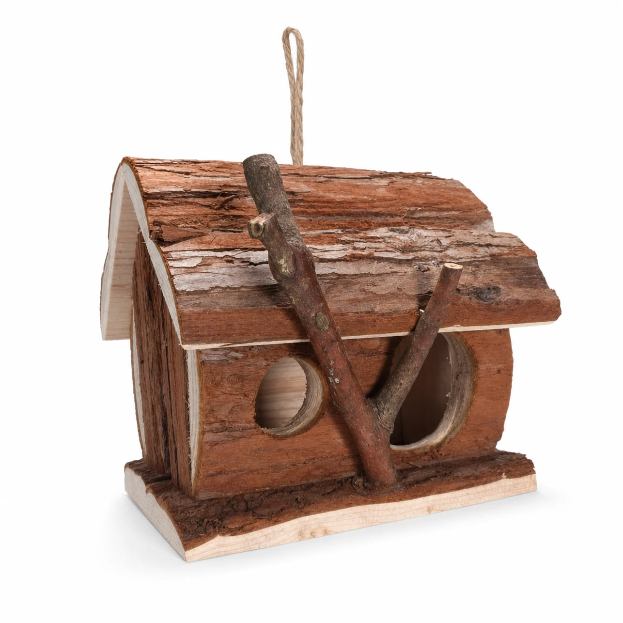 Houten vogelhuisje bruin formaat 16 × 16 × 16 cm — foto 2