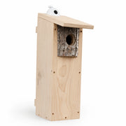 Vogelhuisje verbonden vertical met voorkant van schors — foto 2