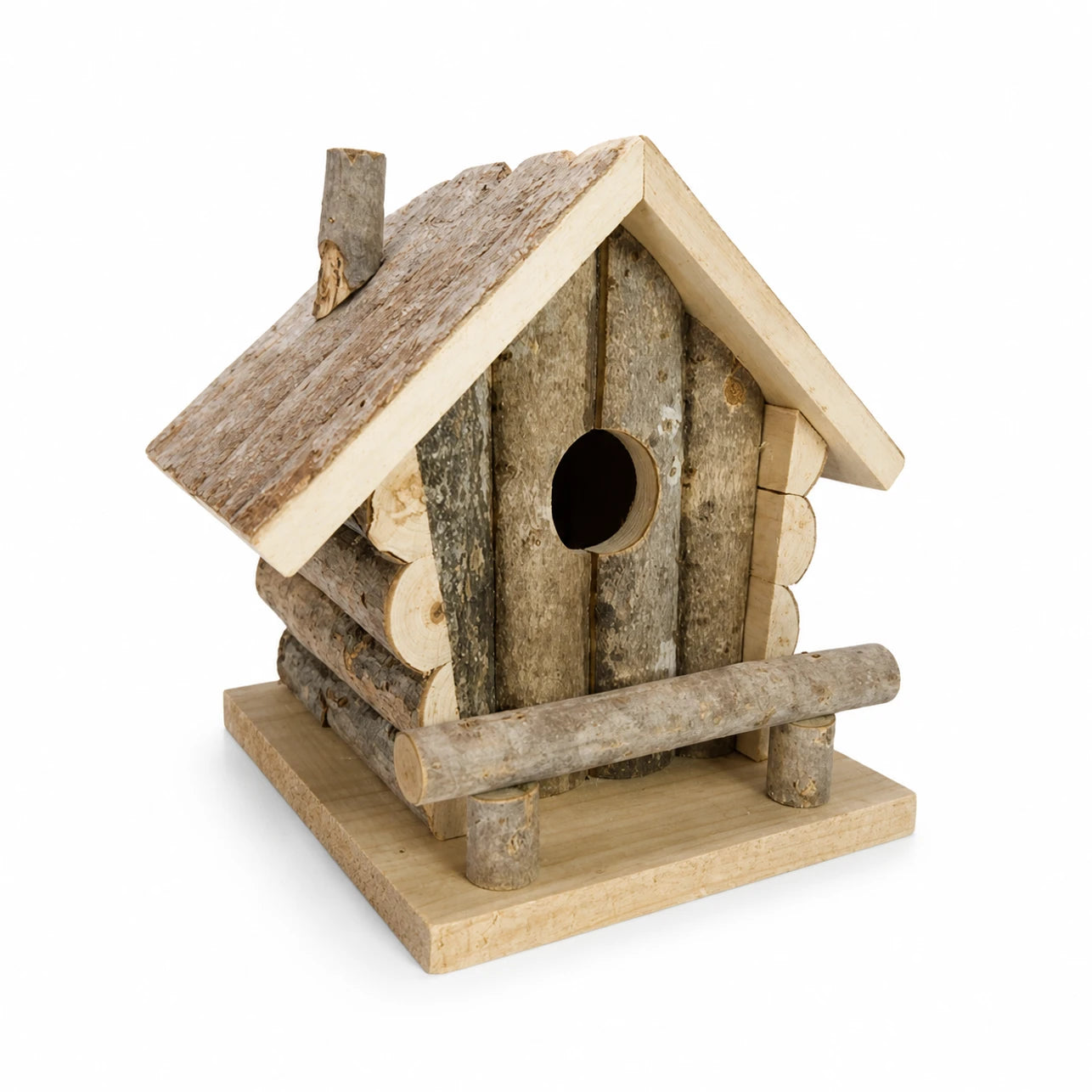 Houten vogelhuisje bruin formaat 20 × 17 × 19 cm — foto 2