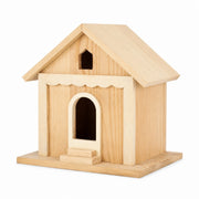 Houten vogelhuisje met dubbel ingang en afdak — foto 2