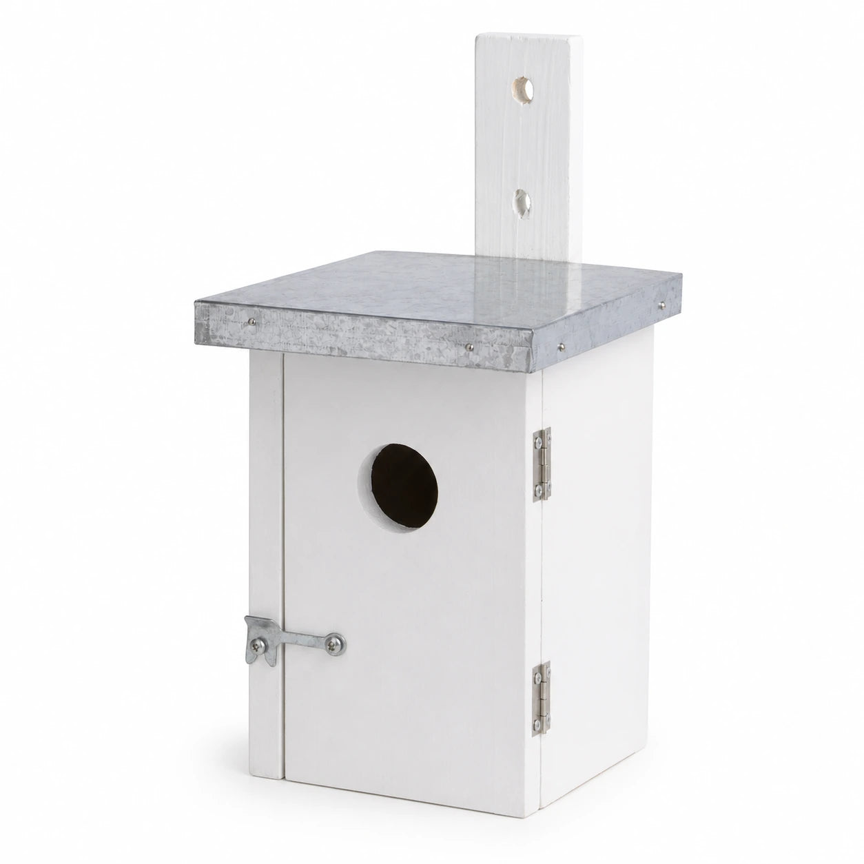 Vogelhuisje wit compact met dak plat 30 mm — foto 2