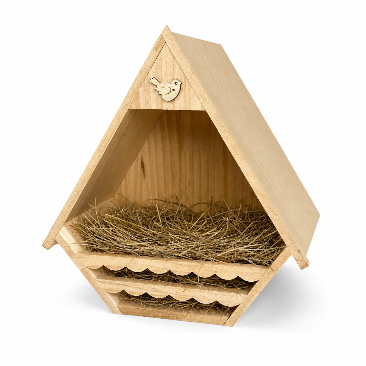 Vogelhuisje driehoek hout — foto 2