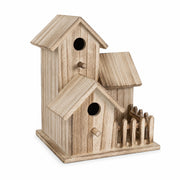 Vogelhuisje dubbel van hout met twee niveaus — foto 2