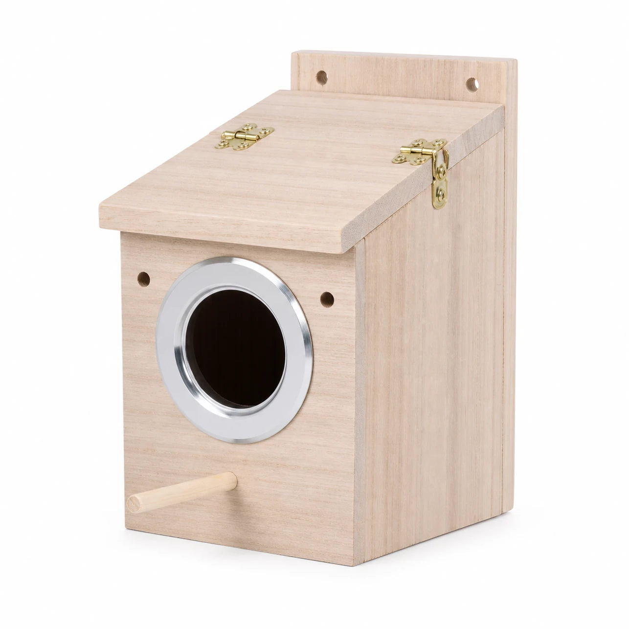 Vogelhuisje vierkant van hout met dak afneembaar formaat 12 × 12 × 19,5 cm — foto 2