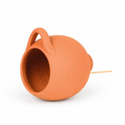 Vogelhuisje-pot hangend van terracotta met breed ingang — foto 2