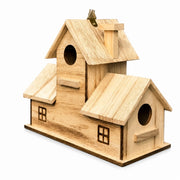 Vogelhuisje stijl rustiek van hout bruin formaat 30 × 13 × 23 cm — foto 2