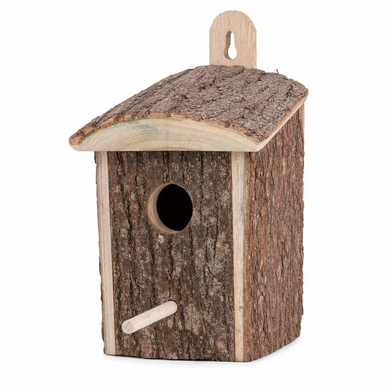 Vogelhuisje stijl rustiek van hout bruin formaat 12 × 11,5 × 18 cm — foto 2