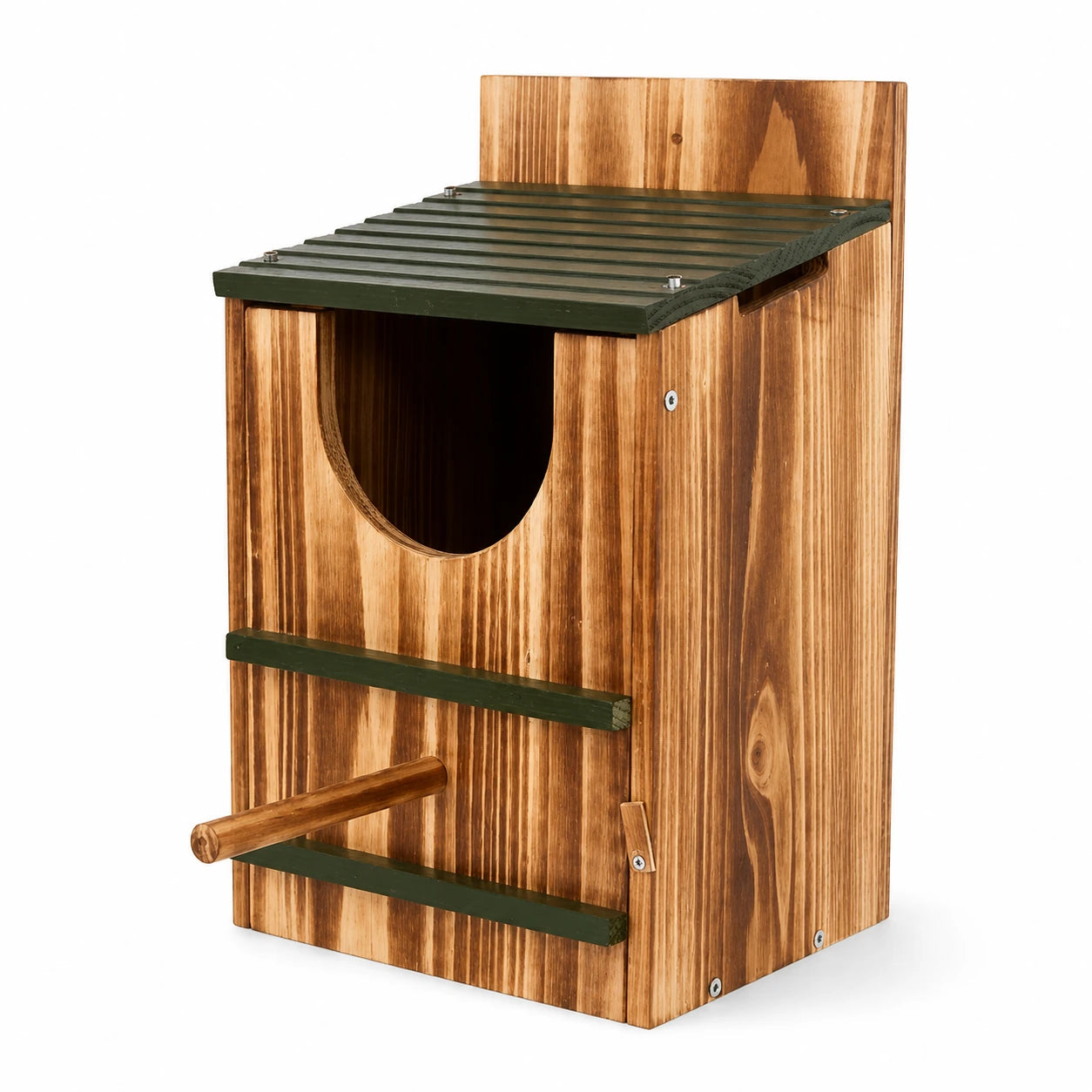 Vogelhuisje van verkoold hout — foto 2