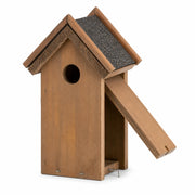 Houten vogelhuisje bruin met bitumendak formaat 16 × 21,5 cm — foto 2