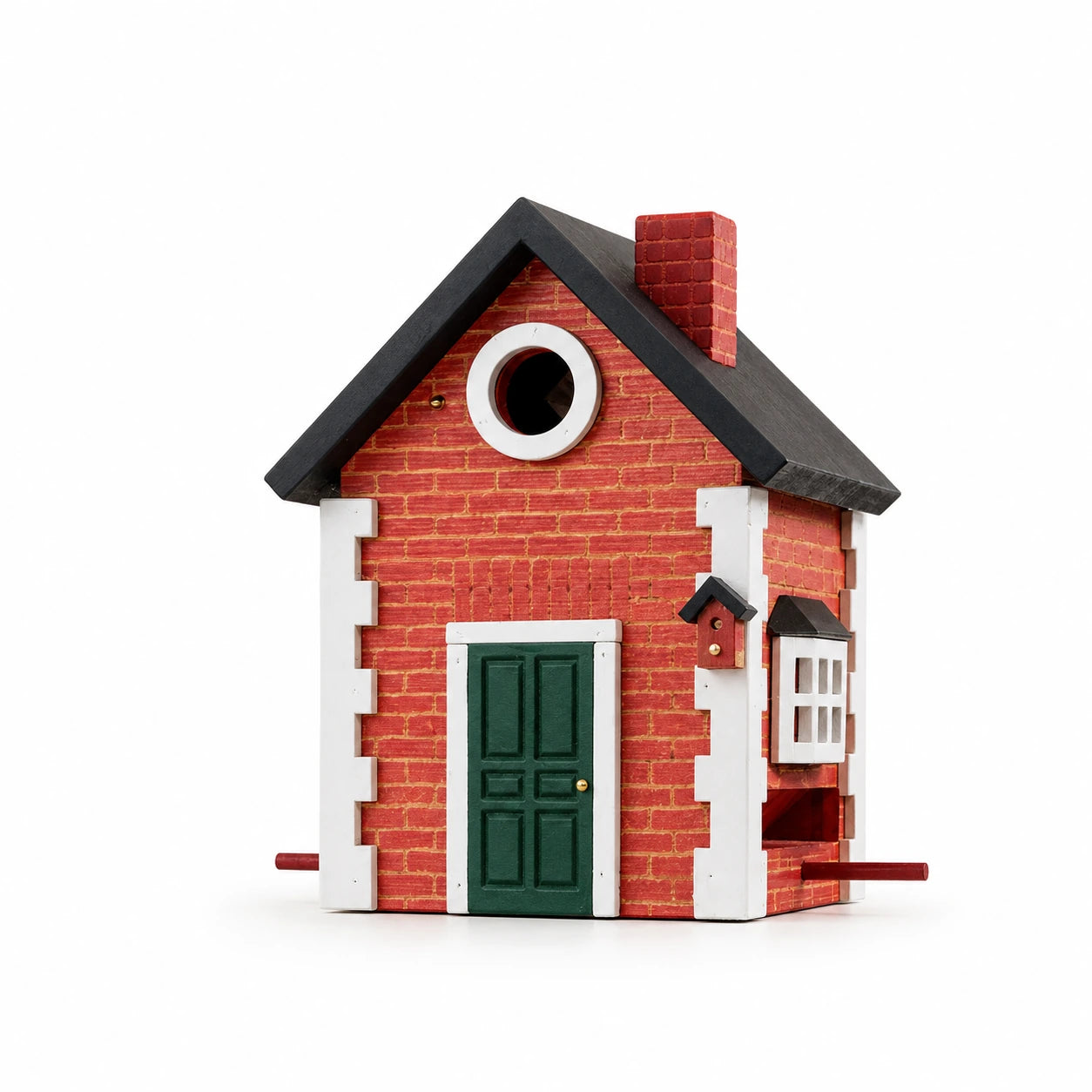 Vogelhuisje en voederbak stijl baksteen — foto 2