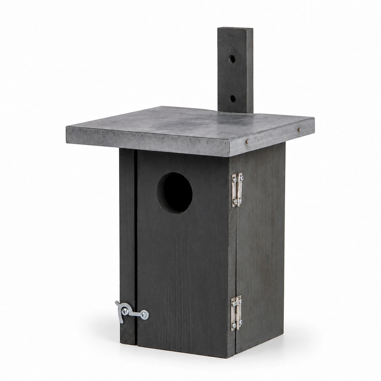 Vogelhuisje grijs compact met dak plat 30 mm — foto 2