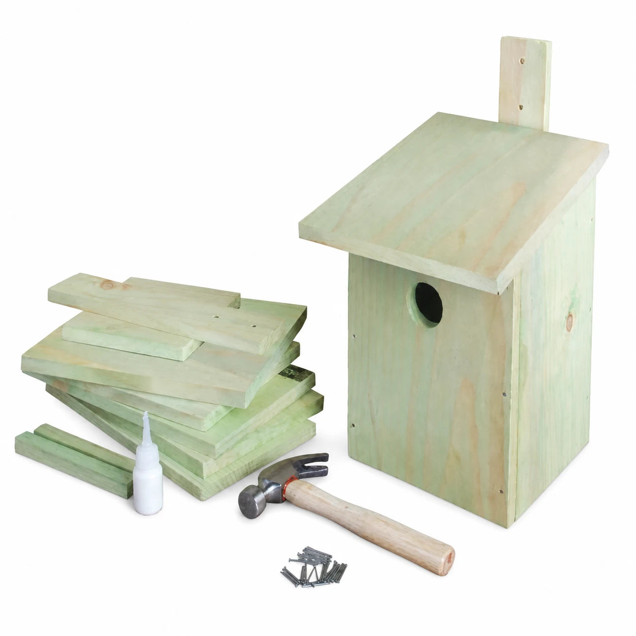 Kit vogelhuisje van hout met monteren — foto 2