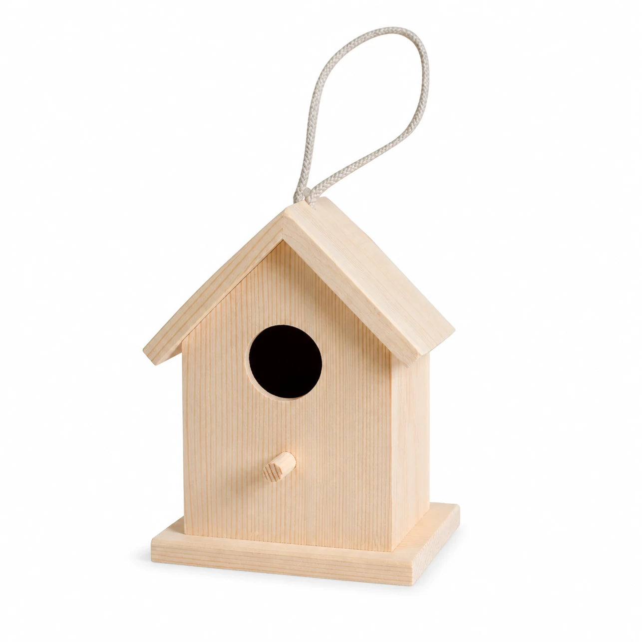Houten vogelhuisje beige formaat 13 × 10 × 8,3 cm — foto 2