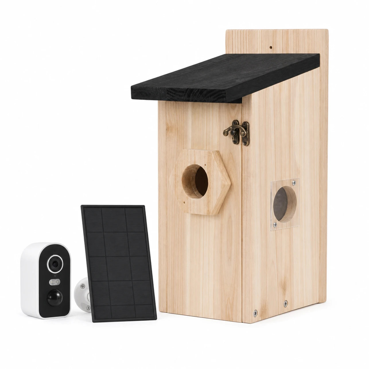 Vogelhuisje wand-mounted van hout bruin — foto 2