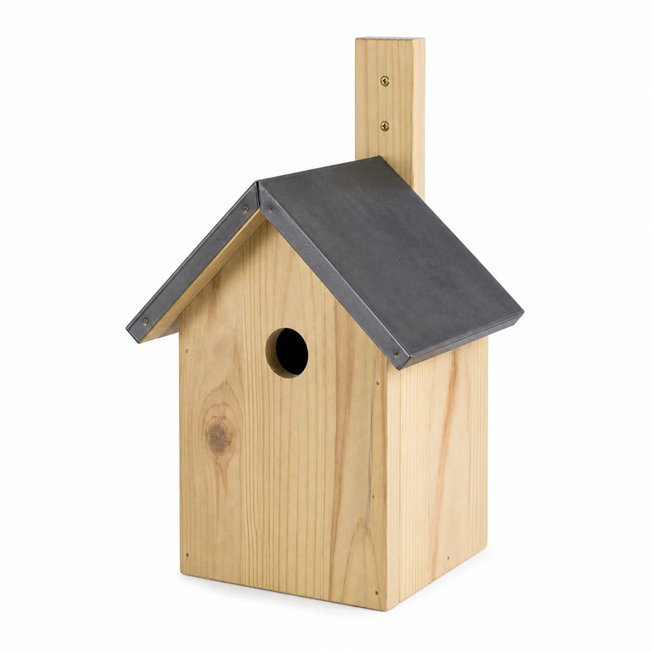 Vogelhuisje met zinken dak zwart — foto 2